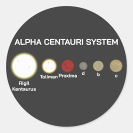 Alpha Centauri-systeem Ronde Sticker