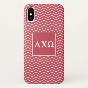 Alpha Chi Omega Chevron Patroon iPhone X Hoesje