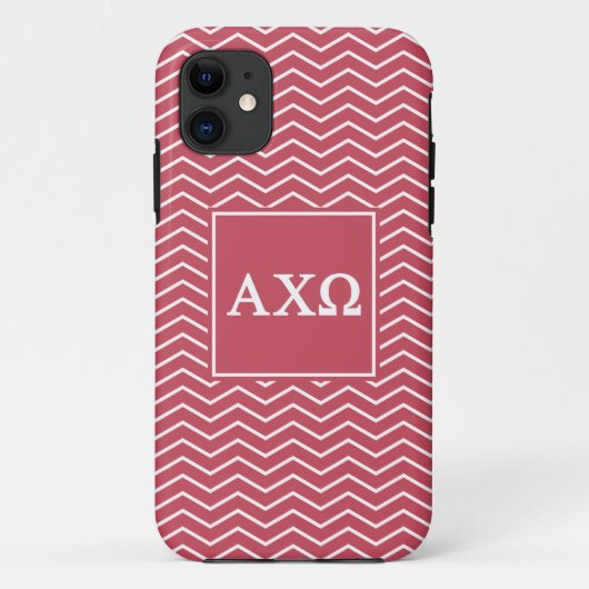 Alpha Chi Omega | Chevron Patroon Case-Mate iPhone Case (Achterkant)
