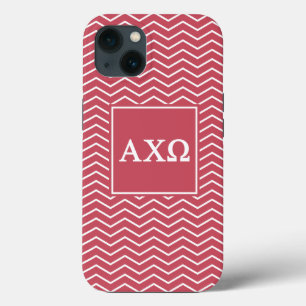 Alpha Chi Omega Chevron Patroon iPhone 13 Hoesje