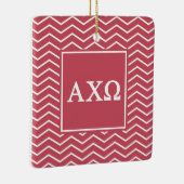 Alpha Chi Omega | Chevron Patroon Keramisch Ornament (Rechts)