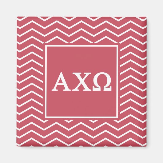 Alpha Chi Omega | Chevron Patroon Magneet (Voorkant)