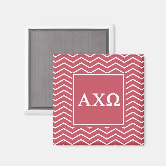 Alpha Chi Omega | Chevron Pattern Magneet (Voorkant / Achterkant)
