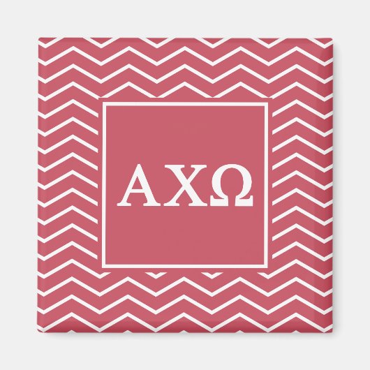 Alpha Chi Omega | Chevron Pattern Magneet (Voorkant)