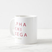 Alpha- Chi Omega | Est. 1885 Koffiemok (Voorkant links)