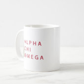 Alpha Chi Omega | Gestapeld Logo Koffiemok (Voorkant links)
