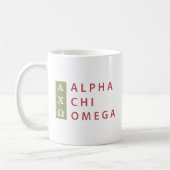 Alpha Chi Omega | Gestapeld Logo Koffiemok (Links)
