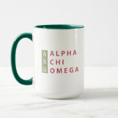 Alpha Chi Omega | Gestapeld Logo Mok (Links)