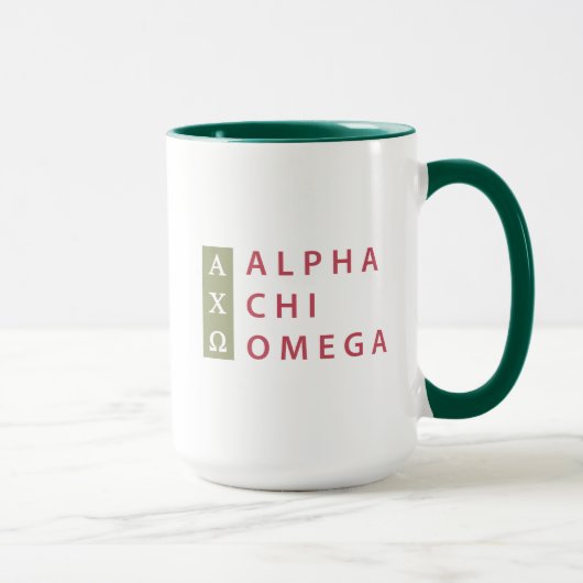 Alpha Chi Omega | Gestapeld Logo Mok (Rechts)