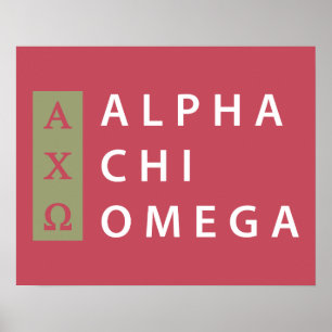 Alpha Chi Omega Gestapeld Logo Poster