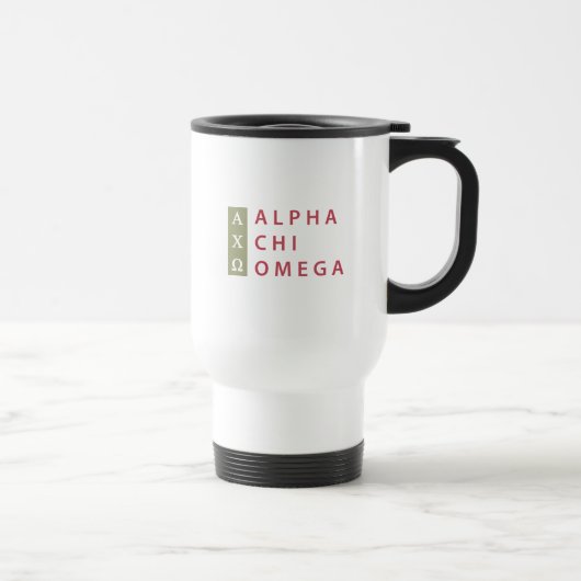 Alpha Chi Omega | Gestapeld Logo Reisbeker (Rechts)