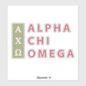 Alpha Chi Omega | Gestapeld Logo Sticker (Vel)