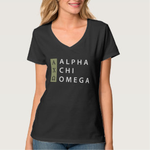 Alpha Chi Omega Gestapeld Logo T-shirt