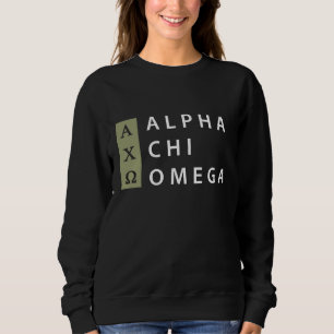 Alpha Chi Omega Gestapeld Logo Trui