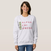 Alpha Chi Omega | Gestapeld Logo Trui (Voorkant volledig)