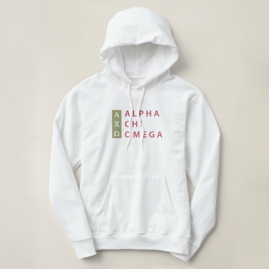 Alpha Chi Omega | Gestapelde Logo Hoodie (Design voorkant)