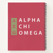 Alpha Chi Omega | Gestapelde Logo Notitieboek (Achterkant)