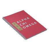 Alpha Chi Omega | Gestapelde Logo Notitieboek (Rechterzijde)