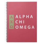 Alpha Chi Omega | Gestapelde Logo Notitieboek (Voorkant)