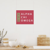 Alpha Chi Omega | Gestapelde Logo Poster (Keuken)