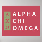 Alpha Chi Omega | Gestapelde Logo Poster (Voorkant)