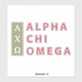 Alpha Chi Omega | Gestapelde Logo Sticker (Vel)
