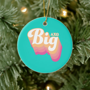 Alpha Chi Omega   Groot Keramisch Ornament