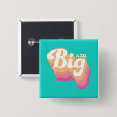 Alpha Chi Omega | Groot Vierkante Button 5,1 Cm (Voorkant /achterkant)