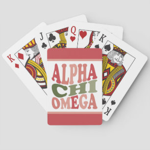 Alpha Chi Omega Groovy Retro Speelkaarten