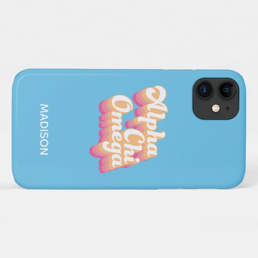 Alpha Chi Omega | Groovy Script Case-Mate iPhone Case (Achterkant (horizontaal))