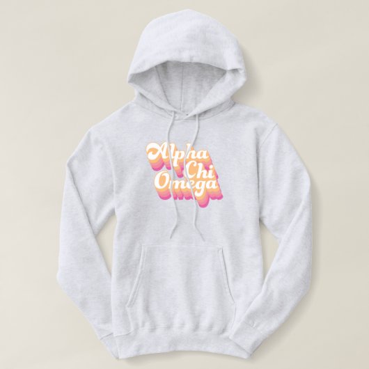 Alpha Chi Omega | Groovy Script Hoodie (Design voorkant)