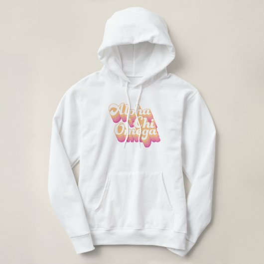 Alpha Chi Omega | Groovy Script Hoodie (Design voorkant)