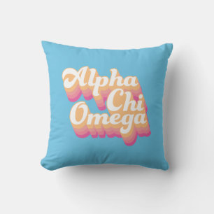 Alpha Chi Omega Groovy Script Kussen