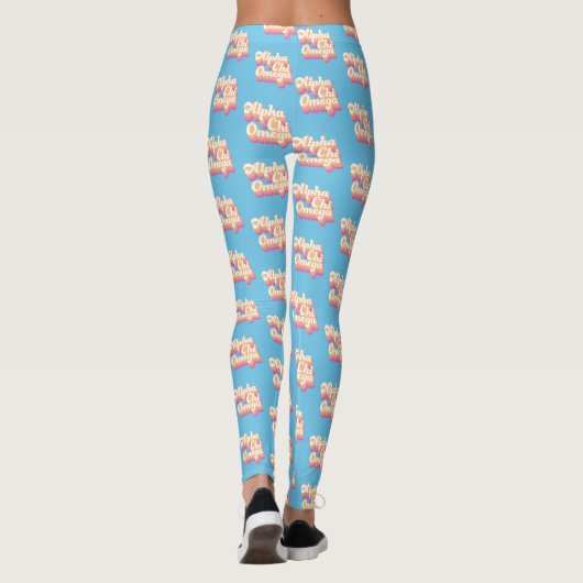 Alpha Chi Omega | Groovy Script Leggings (Achterkant)