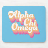 Alpha Chi Omega | Groovy Script Muismat (Voorkant)