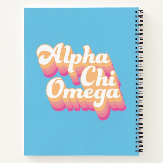 Alpha Chi Omega | Groovy Script Notitieboek (Achterkant)