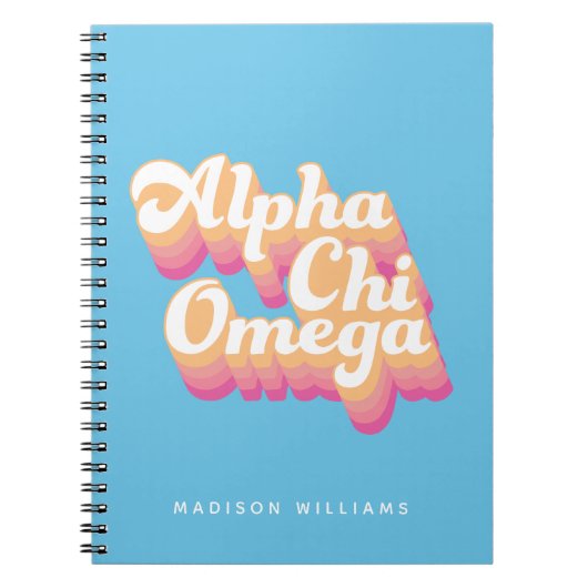 Alpha Chi Omega | Groovy Script Notitieboek (Voorkant)