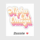 Alpha Chi Omega | Groovy Script Sticker (Vel)