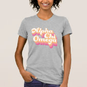 Alpha Chi Omega | Groovy Script T-shirt (Voorkant)