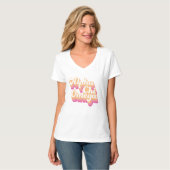 Alpha Chi Omega | Groovy Script T-shirt (Voorkant volledig)