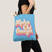 Alpha Chi Omega | Groovy Script Tote Bag (Dichtbij)