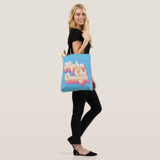 Alpha Chi Omega | Groovy Script Tote Bag (Op model)