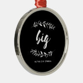 Alpha Chi Omega | Grote Krans Metalen Ornament (Rechts)
