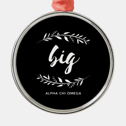 Alpha Chi Omega | Grote Krans Metalen Ornament (Voorkant)