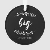 Alpha Chi Omega | Grote Krans Ornament (achterkant)