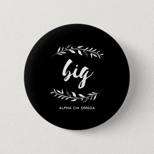 Alpha Chi Omega Grote Krans Ronde Button 5,7 Cm