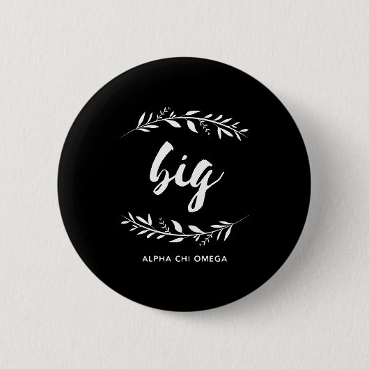 Alpha Chi Omega | Grote Krans Ronde Button 5,7 Cm (Voorkant)