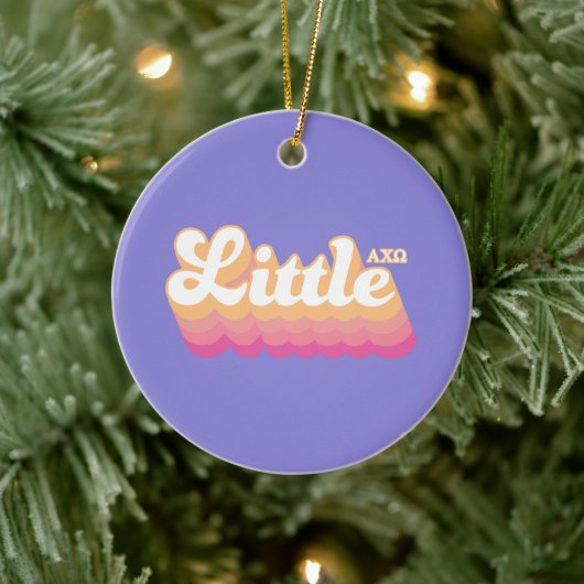Alpha Chi Omega | Kleine Keramisch Ornament (Boom)