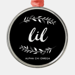 Alpha Chi Omega Kleine krans Metalen Ornament