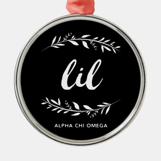 Alpha Chi Omega | Kleine krans Metalen Ornament (Voorkant)